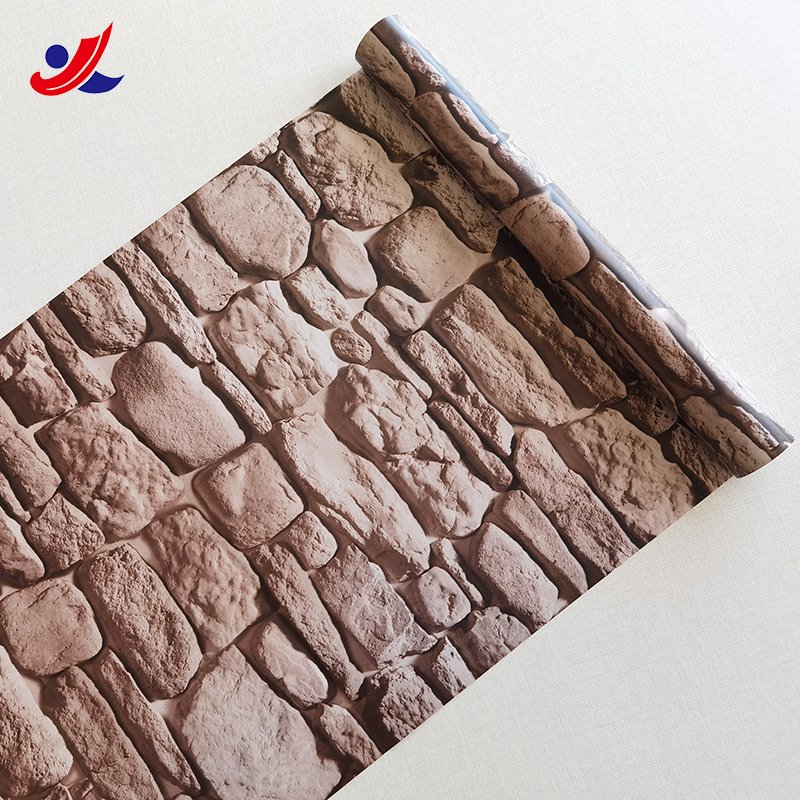 Wholesale High quality brick pvc waterproof bathroom bedroom wallpaper roll