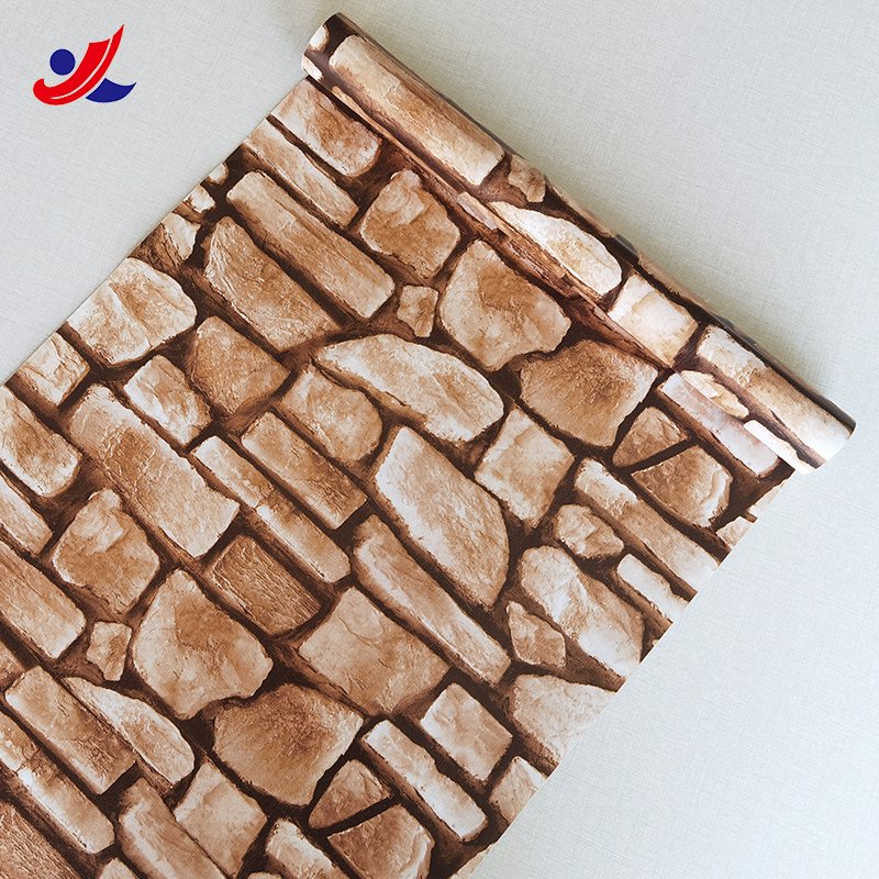 Wholesale High quality brick pvc waterproof bathroom bedroom wallpaper roll