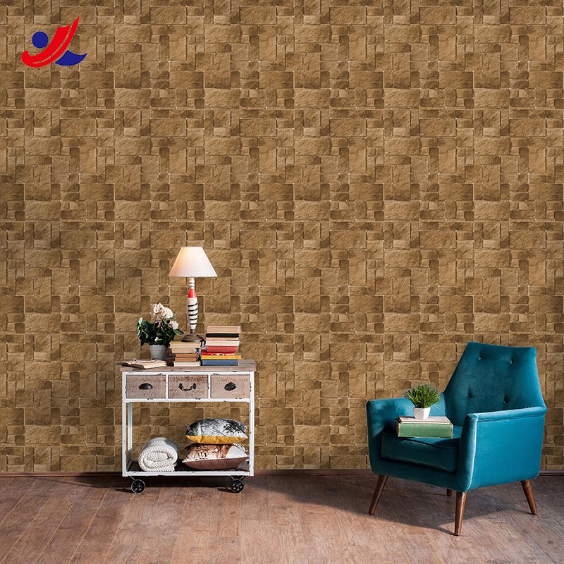Wholesale High quality brick pvc waterproof bathroom bedroom wallpaper roll