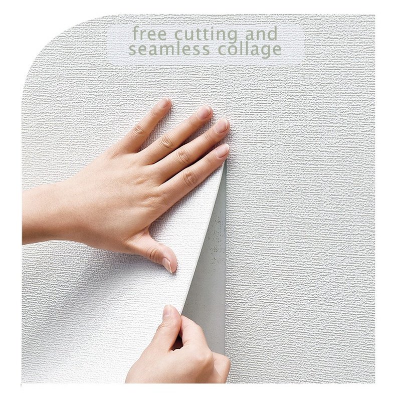 wallpaper rolls home decoration 3d wallpaper tiles diy wall stickers children Pure color Nordic style wall sticker roll