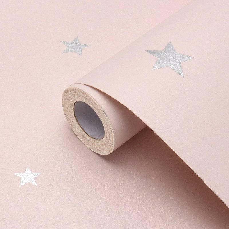 2023 New design self-adhesive waterproof pvc wall paper roll 3d pink children wallpapers