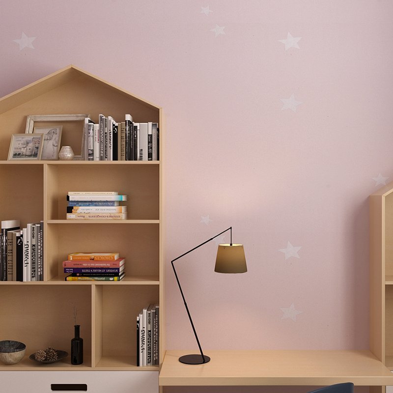 2023 New design self-adhesive waterproof pvc wall paper roll 3d pink children wallpapers