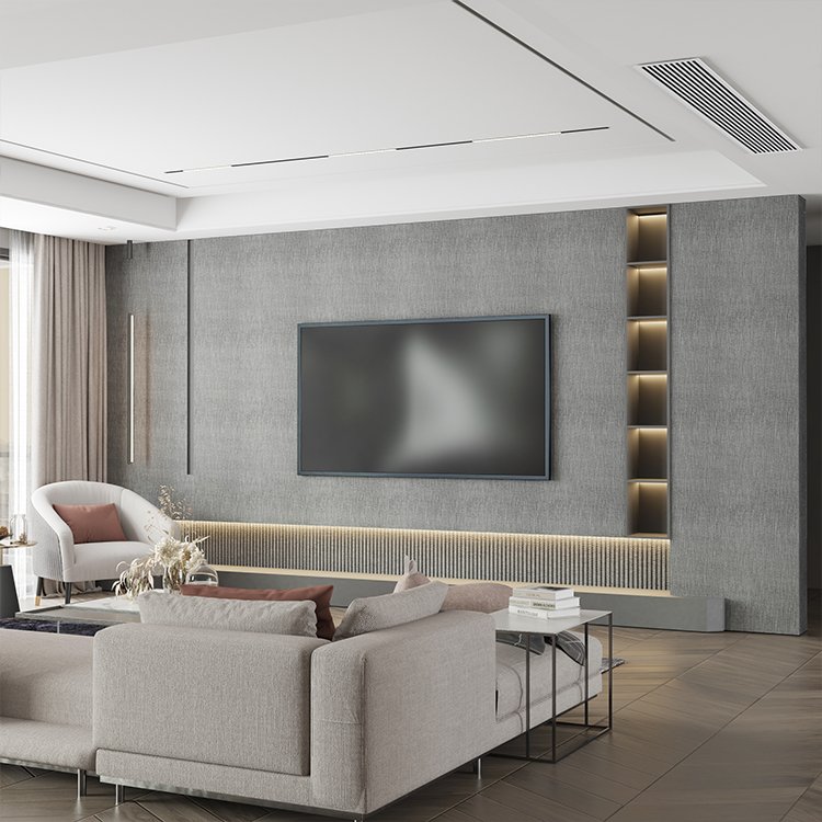 65X280cm Grey Luxury Wallpaper Living Room Decorative 3D Wallpaper Rolls