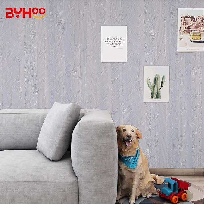 Herringbond gray contact paper peeling and pasting retro wood grain removable self-adhesive wallpaper bedroom