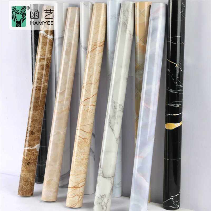 Pvc White Designs Self-Adhesive Waterproof Bathroom Peel And Stick Marble Deco Wallpaper