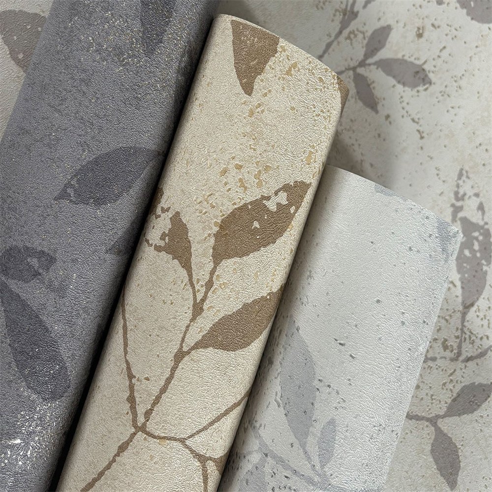 Easy Peel Stick Removable WallPaper Brick Wallpaper Plain Design for Background Decoration with leaf patterns wallpaper