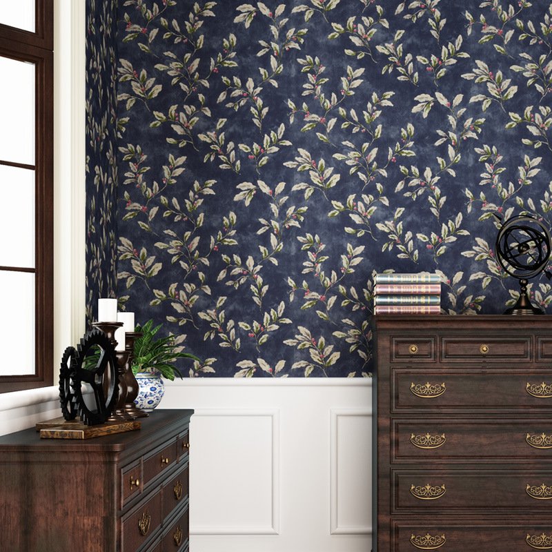 China Factory Free Samples European Vintage Style Big Flower Self Adhesive Vinyl Wallpaper