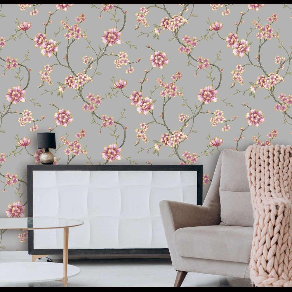 Hot selling popular other floral designs 3d wall mural colorful luxury fresh high quality waterproof wallpaper wall craft decor