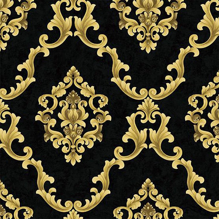 elegant and Luxurious Damascus European retro big flower Deep embossed wallpaper rolls