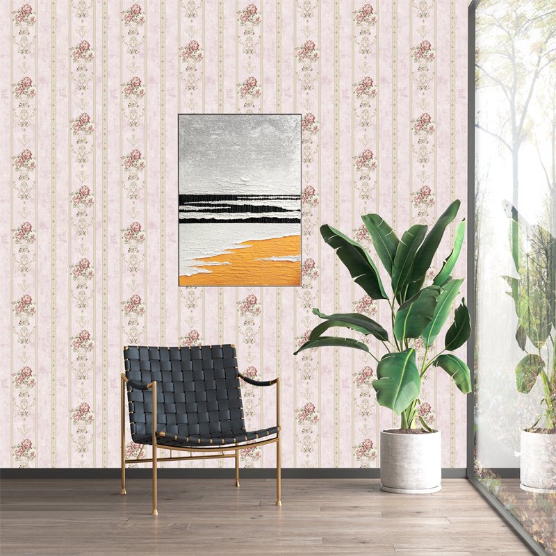 Orange 3D Wallpaper Mural Wallpaper Peony Vinyl Peel And Stick Wallpaper