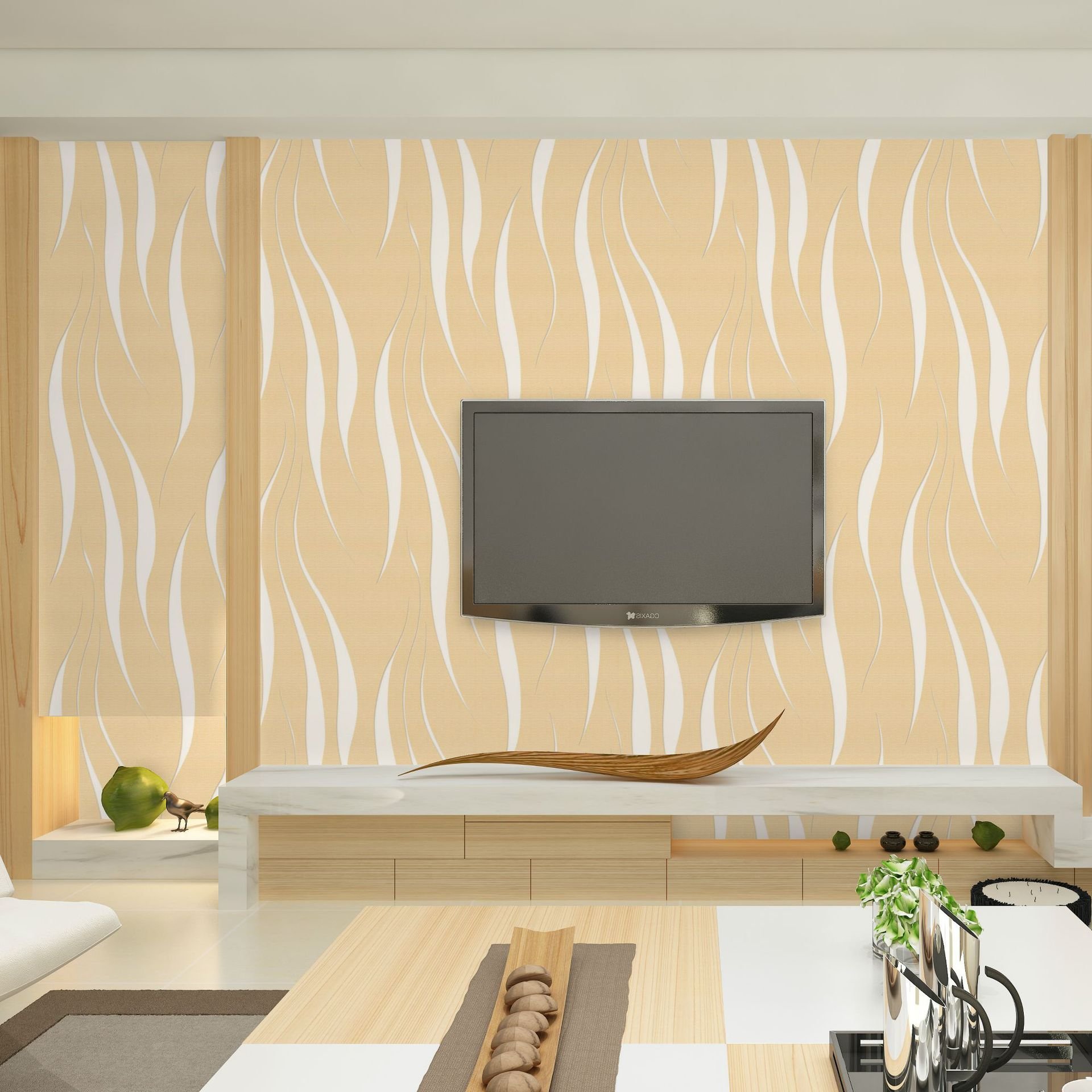 Self Adhesive Non-Woven Wallpaper Luxury Thick Peel And Stick Wallpaper Sticker for House Decor Furniture Decorative Peel Stick