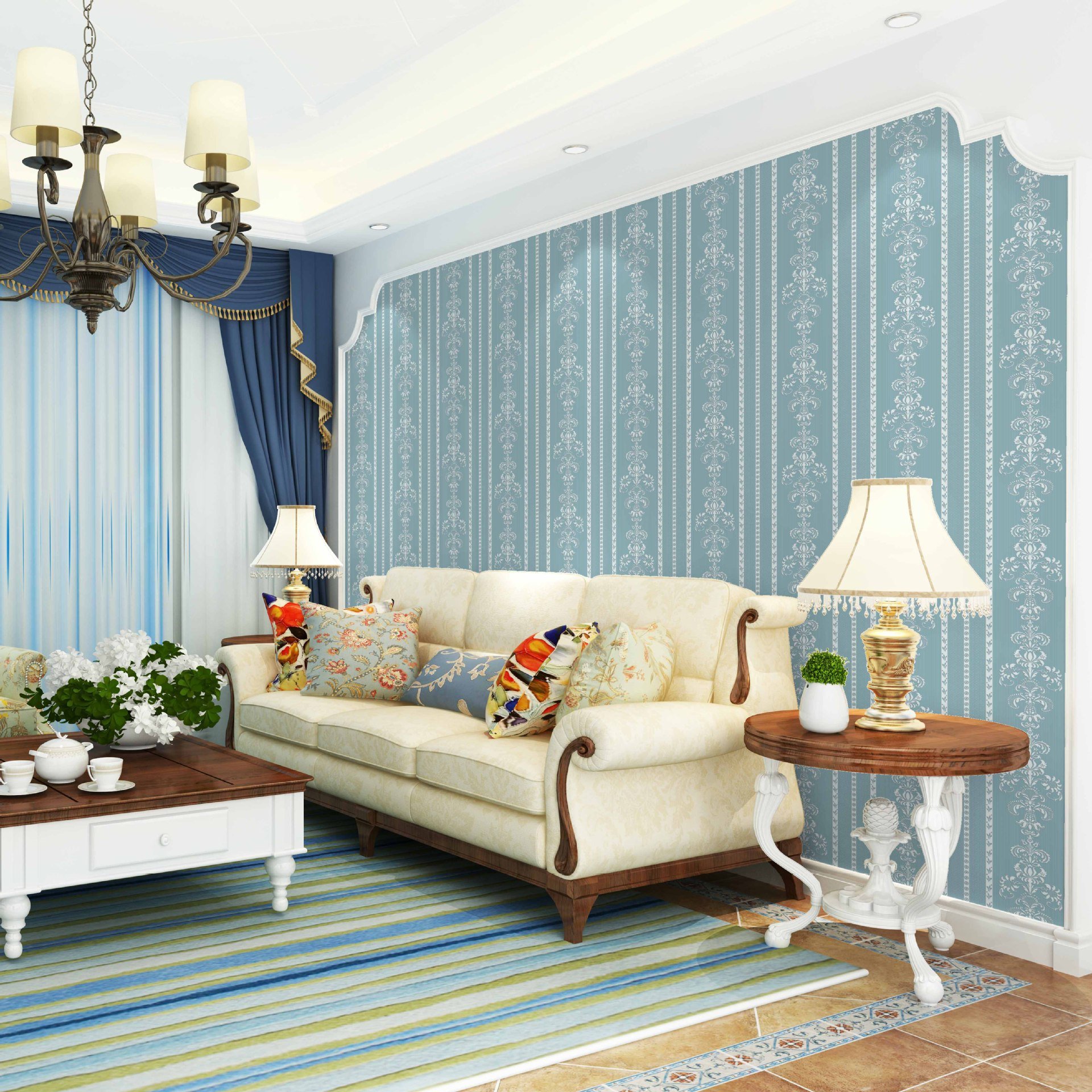 Self Adhesive Non-Woven Wallpaper Luxury Thick Peel And Stick Wallpaper Sticker for House Decor Furniture Decorative Peel Stick