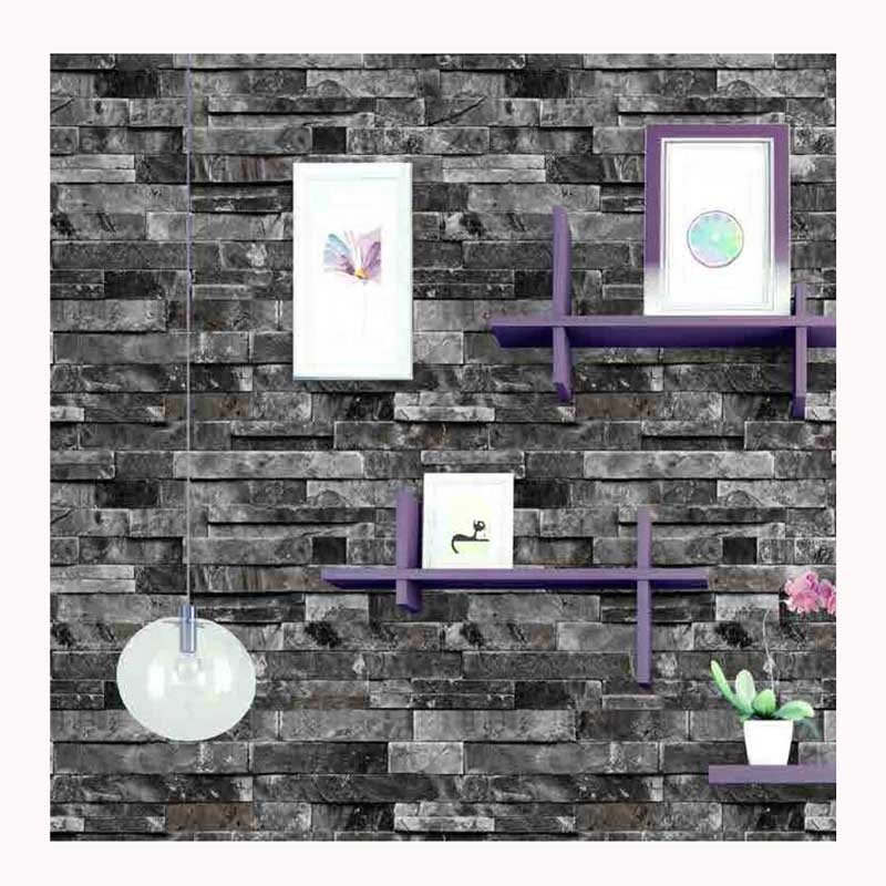 High Quality Waterproof 3D Home Decoration Vinyl Wall Paper Modern PVC Brick Stone Wallpaper for Home Decoration