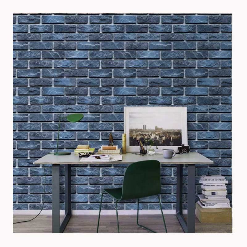 High Quality Waterproof 3D Home Decoration Vinyl Wall Paper Modern PVC Brick Stone Wallpaper for Home Decoration