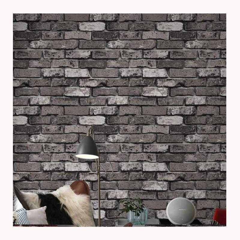 High Quality Waterproof 3D Home Decoration Vinyl Wall Paper Modern PVC Brick Stone Wallpaper for Home Decoration