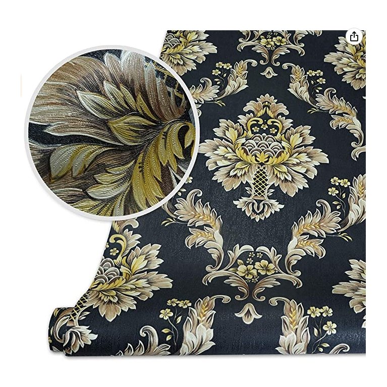 Classic Design European style 3d pvc wallpaper, home decoration wallpaper rolls
