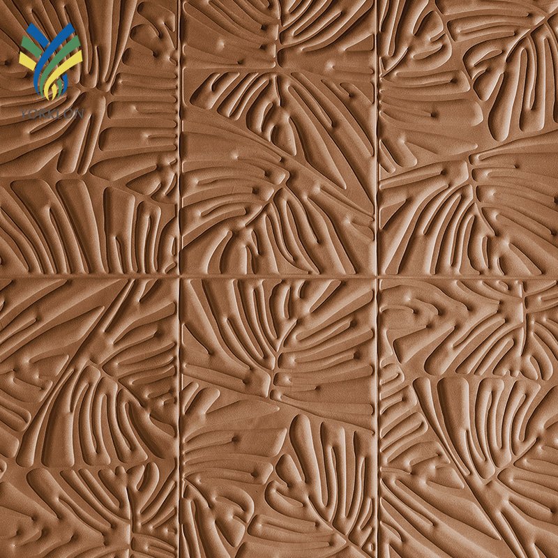 YKTB5013 Luxury Wall paper Decorative Sound proof Embossed Non Woven Fabrics Flower PE Acustic Foam 3D 5D Ceiling Wall Wallpaper