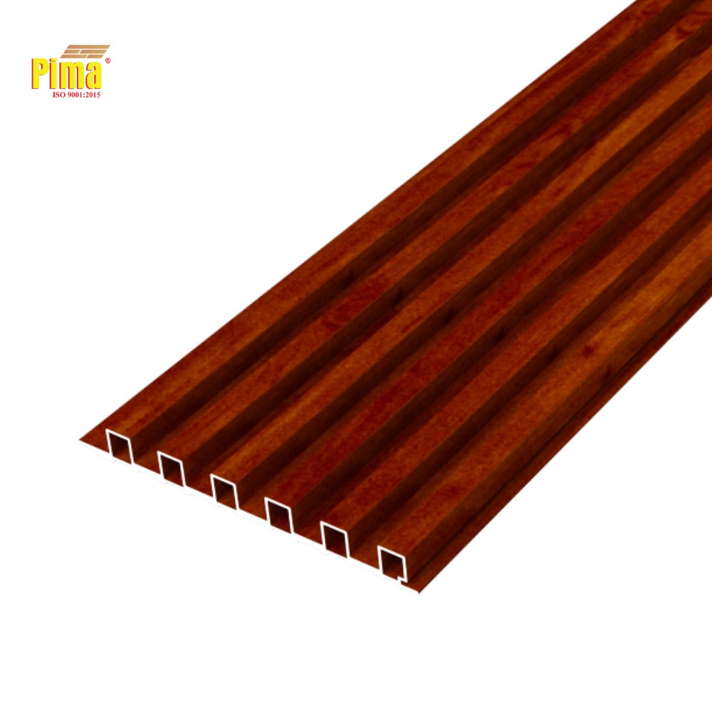 Factory Premium Laminated Waterproof Fire Resistant WPC slat Wall Panel for House Interior Decoration (Pima)