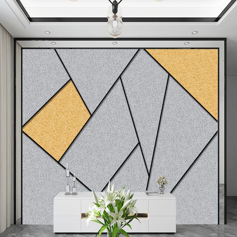Luxury Modern line waterproof sticker Wall paper pvc grey Wallpaper Rolls