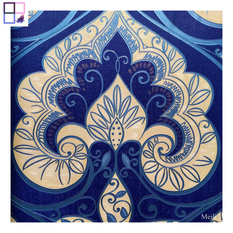 China manufacturer hotsale products Luxury pattern vinyl floral PVC 3d wallpaper for Bar