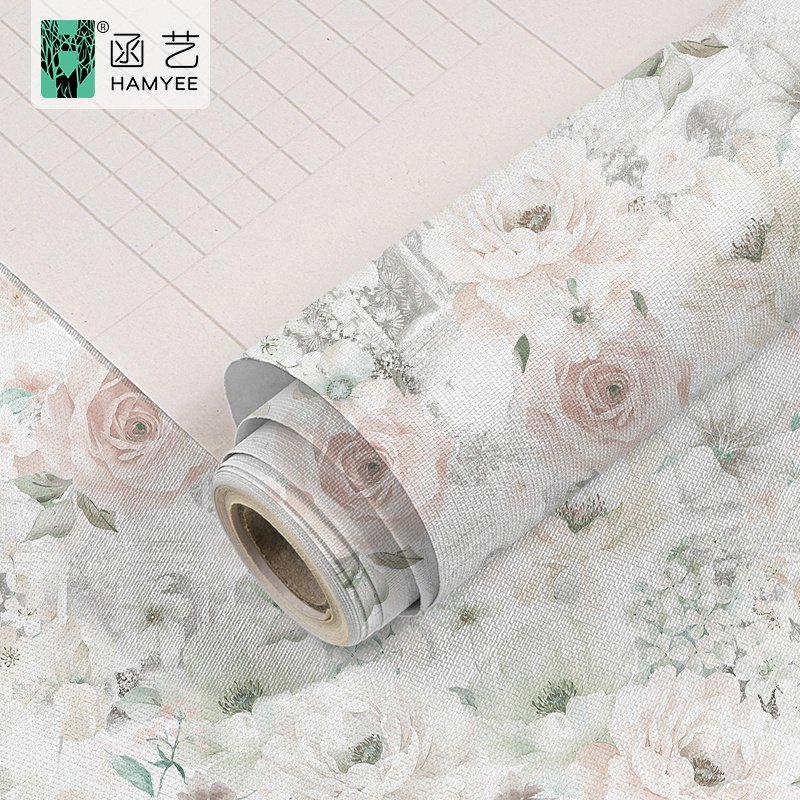 Custom printing floral vinyl waterproof contact paper peel & stick wallpapers