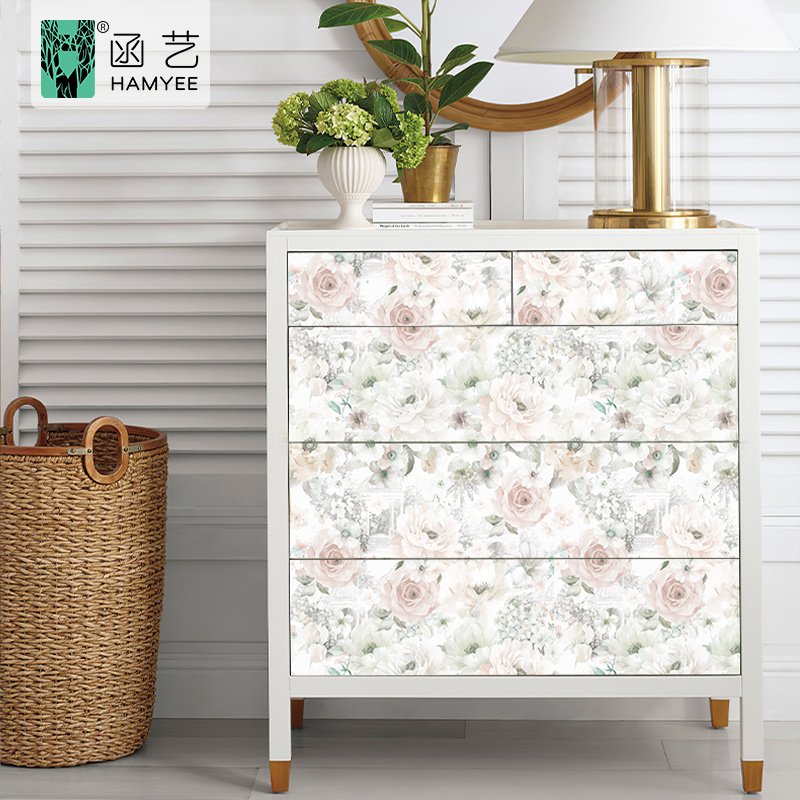 Custom printing floral vinyl waterproof contact paper peel & stick wallpapers