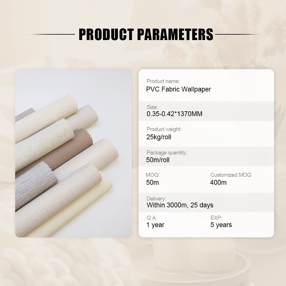 TIANAN PVC Fabric Wallpaper Interior Wallpapers Decorative Wall Paper Wallcovring Wall cloth Rolls DIY