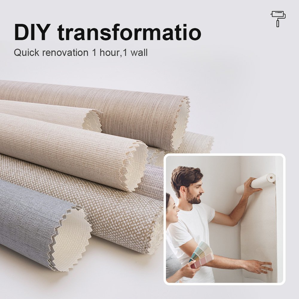 TIANAN PVC Fabric Wallpaper Interior Wallpapers Decorative Wall Paper Wallcovring Wall cloth Rolls DIY