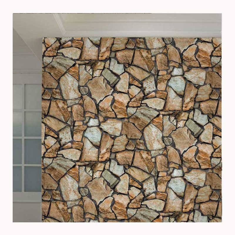 Hot Selling 3D Dark Brick PVC Textured Wall Paper Home Livingroom Decoration Modern Vinyl Coated Wallpaper