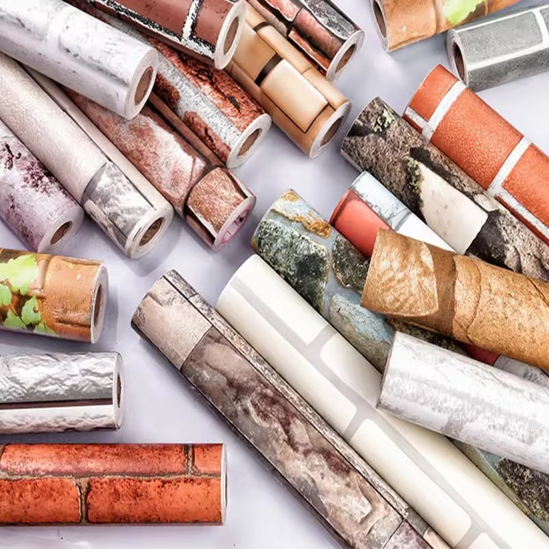 Waterproof Self Adhesive Home Decorative Wall Paper Brick Grain Wall paper Peel and Stick Wallpaper