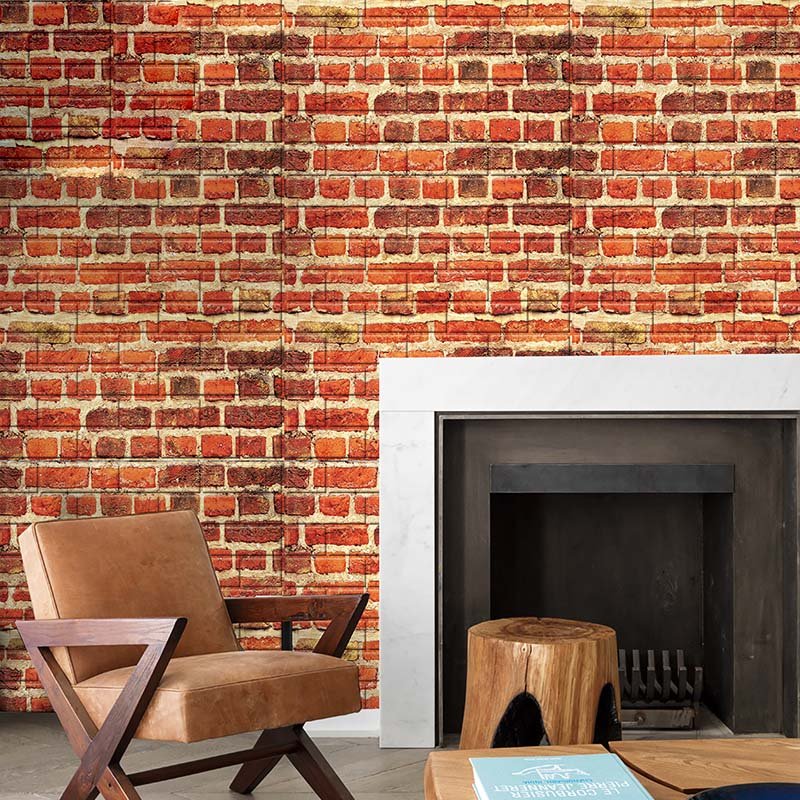 Waterproof Self Adhesive Home Decorative Wall Paper Brick Grain Wall paper Peel and Stick Wallpaper