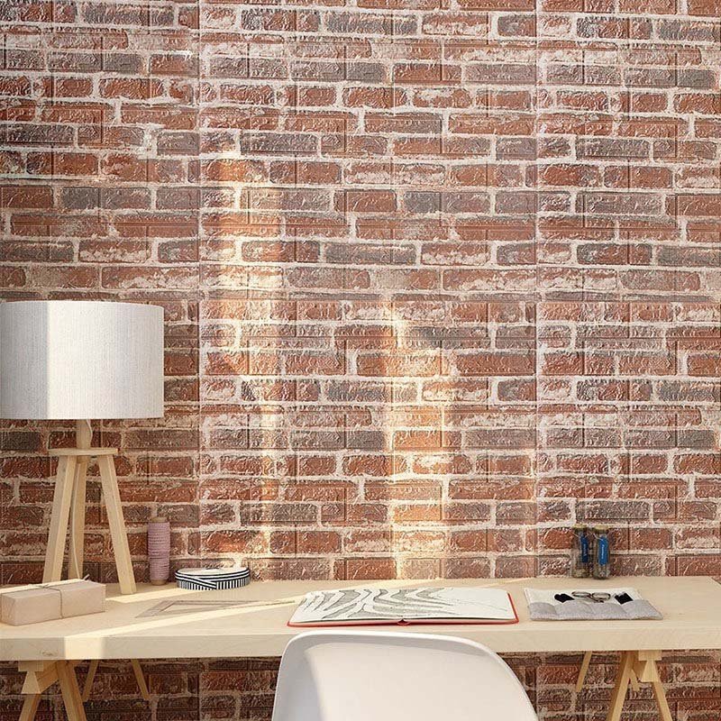 Waterproof Self Adhesive Home Decorative Wall Paper Brick Grain Wall paper Peel and Stick Wallpaper