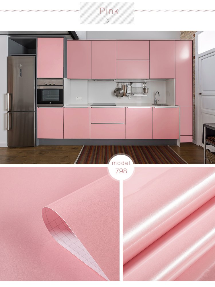 0.6*5m Wall Coating shiny Pure color wall paper, Peel and Sticker Waterproof Wallpaper Rolls