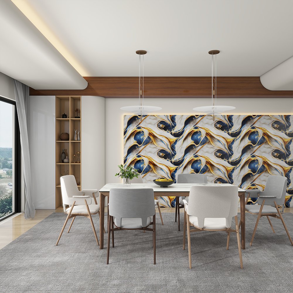 3D Foam Wallpaper Roll Modern Geometric 3D Wall Paper PVC Material Home Decoration for Bathroom Waterproof for Apartment