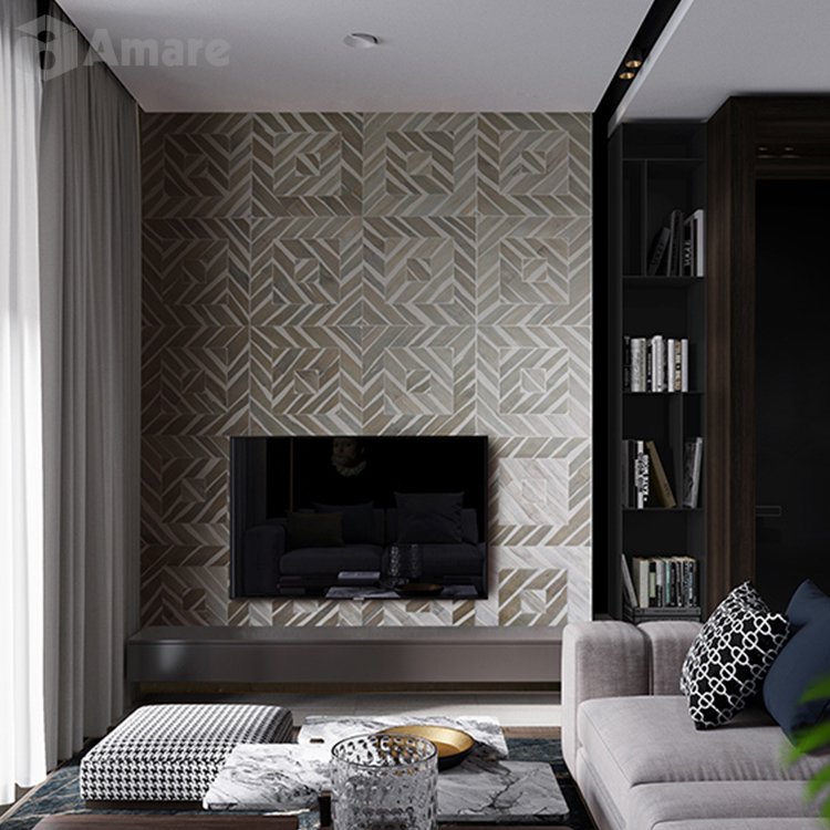 Colorful Modern Style Hotel Room And Lobby Decoration Natural Lotus leaf collage Wallpaper For Interior Decoration