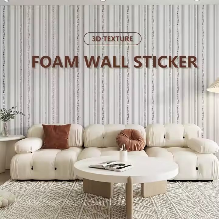 Embossed Wallpaper Manufacturer Parquet Wallpaper Roll 3D Textured Floral Embossed Foam Wallpaper