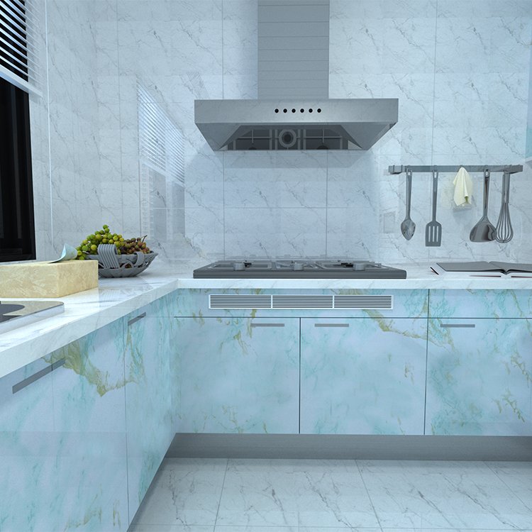 Hot sale pvc adhesive vinyl waterproof marble pattern waterproof 3d wall paper for kitchen