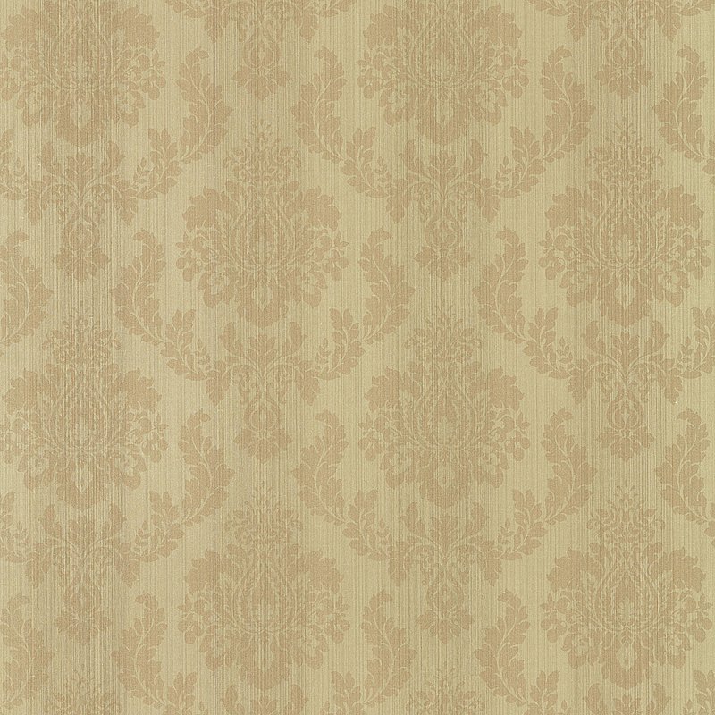 Luxury European Style Damask Design Non-Woven Wallcovering Vinyle Sound-Absorbing Moisture-Proof Home Decor Entertainment