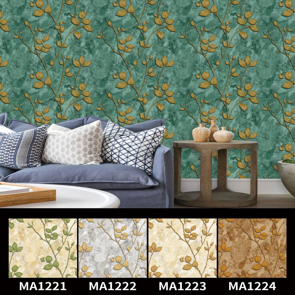 nature walls paper simulation forest tropical flowers and plants American hand-painted pvc 3d wallpaper