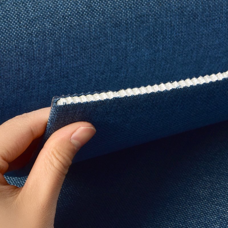 Green Linen Pattern Wallpaper Rolls Cloth XPE Anti-collision Sound Insulation Moisturizing Moisture-proof Foam Wallpaper Roll