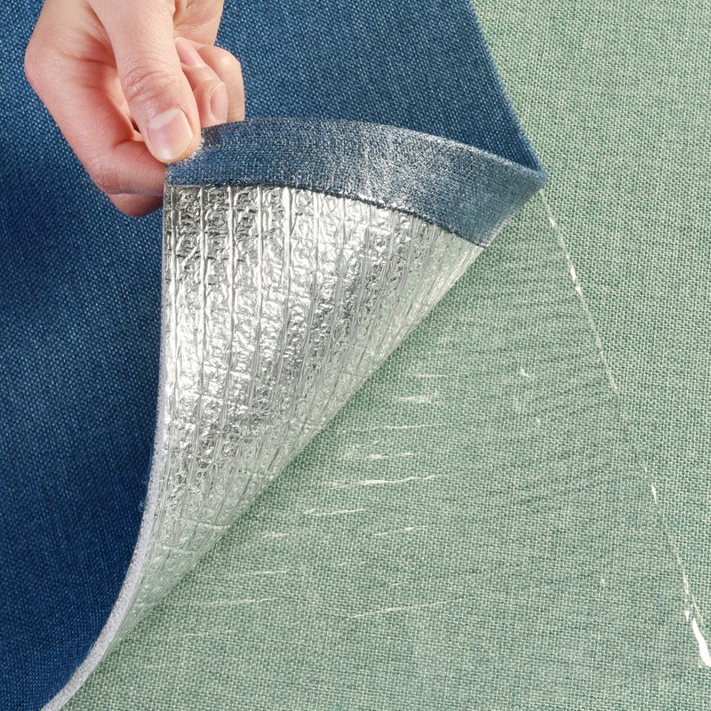 Green Linen Pattern Wallpaper Rolls Cloth XPE Anti-collision Sound Insulation Moisturizing Moisture-proof Foam Wallpaper Roll