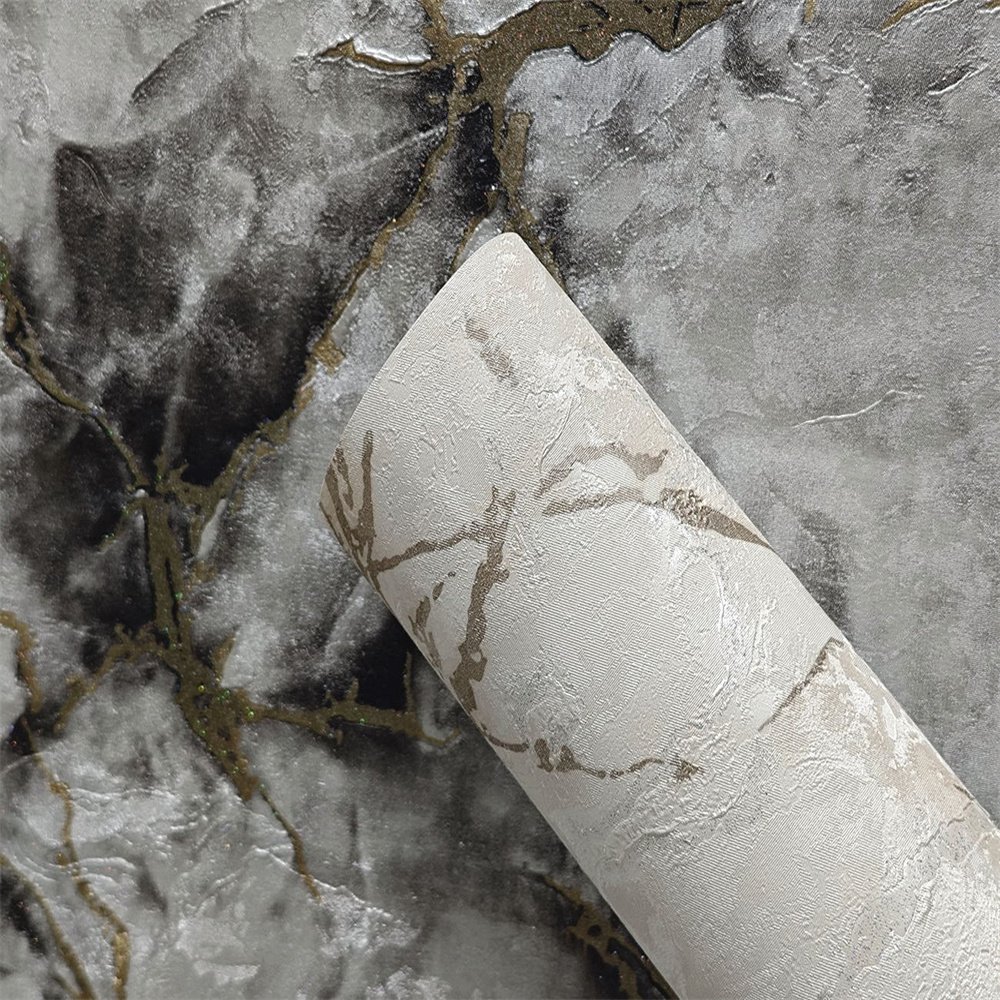 cheap price low MOQ custom design Blank print wallpaper plain wall paper For Home Decoration Marble ink style wallpaper
