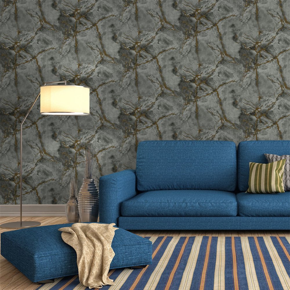 cheap price low MOQ custom design Blank print wallpaper plain wall paper For Home Decoration Marble ink style wallpaper