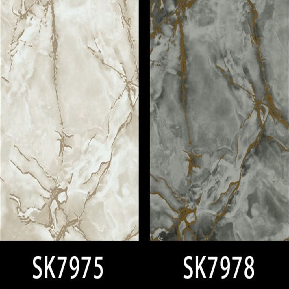 cheap price low MOQ custom design Blank print wallpaper plain wall paper For Home Decoration Marble ink style wallpaper