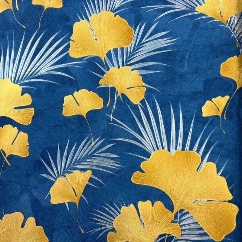 Modern Minimalist Hot House Decoration Interior Ginkgo Leaf Wallpaper Rolls for Bedroom Decor