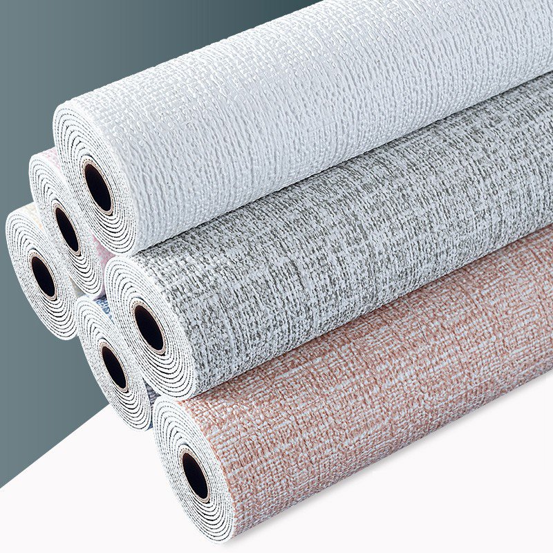 Modern Self Adhesive Wallpaper Printable Embossed Wallpapers Roll white Solid Color WallPaper