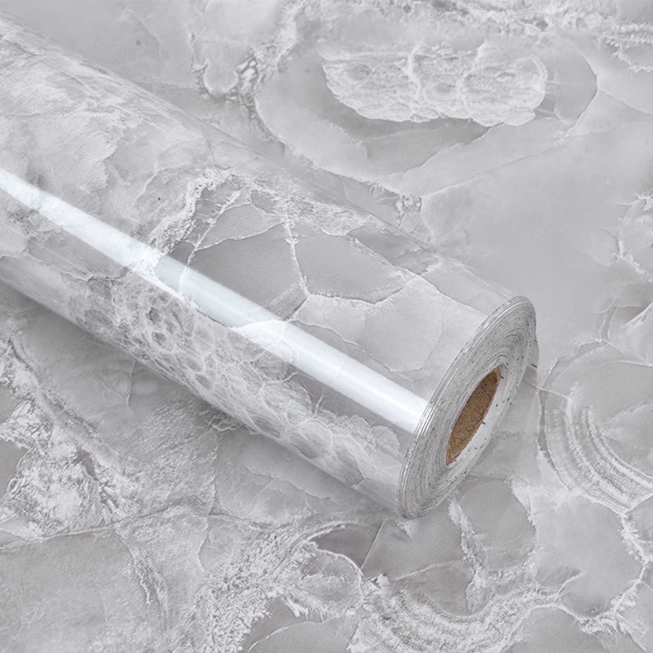 Marble vinyl film self adhesive waterproof wood kitchen vinyl wallpaper suppliers roll on textured walls