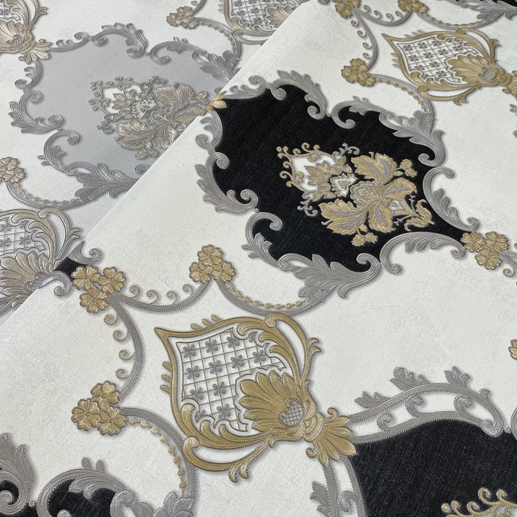 1.06m roll modern 3d home decoration korea vinyl wallpapers factory suppliers waterproof damask design pvc wallpaper for room