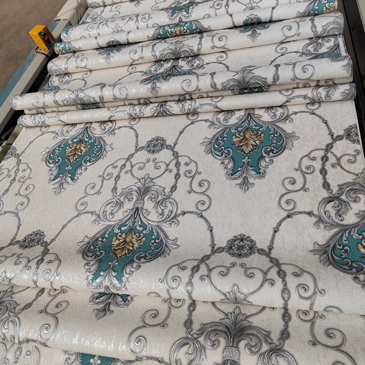 1.06m roll modern 3d home decoration korea vinyl wallpapers factory suppliers waterproof damask design pvc wallpaper for room