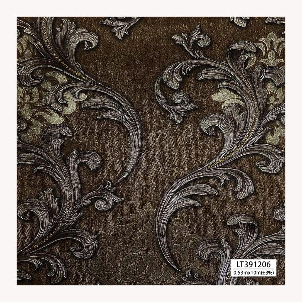 Longtime Pvc wallpaper home decoration hotel Luxury wallpaper roll size wallpaper wholesale